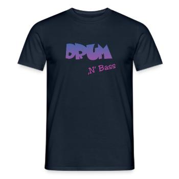 Drum n Bass - Männer T-Shirt - Navy - Vorne - AI Model Male 178 light (178cm)