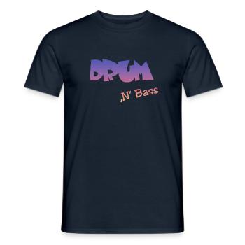Drum n Bass DNB - Männer T-Shirt - Navy - Vorne - AI Model Male 178 light (178cm)