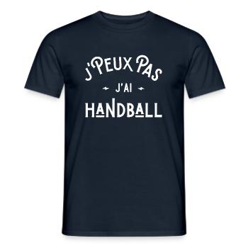 je peux pas j'ai handball idée cadeau humour - T-shirt homme - marine - Devant - AI Model Male 178 light (178cm)