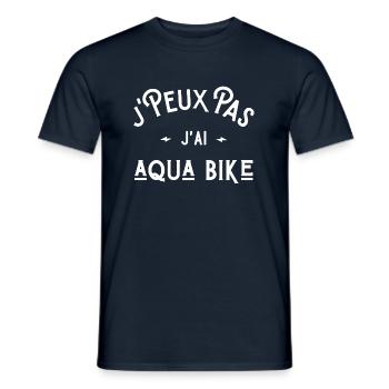 je peux pas j'ai aqua bike idée cadeau humour - T-shirt homme - marine - Devant - AI Model Male 178 light (178cm)