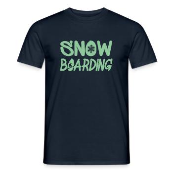 snowboarding schneeflocke - Männer T-Shirt - Navy - Vorne - AI Model Male 178 light (178cm)
