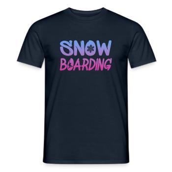 Snowboard - Männer T-Shirt - Navy - Vorne - AI Model Male 178 light (178cm)