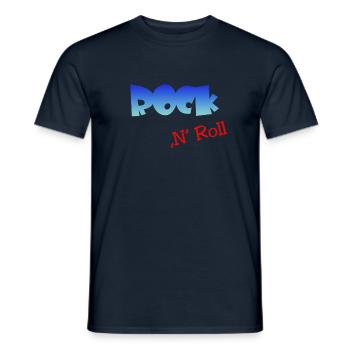 Rock n Roll, Rocker, Rock and Roll - Männer T-Shirt - Navy - Vorne - AI Model Male 178 light (178cm)