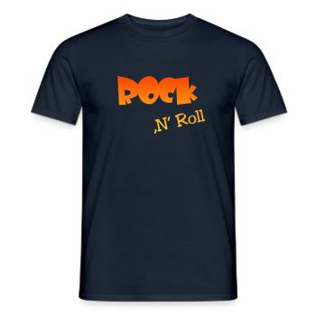 Rock n Roll - Männer T-Shirt - Navy - Vorne - AI Model Male 178 light (178cm)