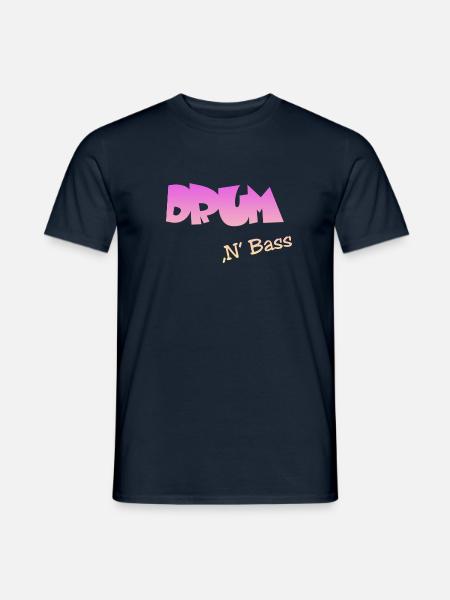 Drum n Bass, Techno, Minimal - Männer T-Shirt - Navy