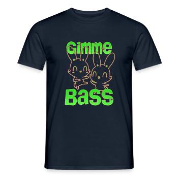 Bunnies Dancing Gimme Bass - T-shirt homme - marine - Devant - AI Model Male 178 light (178cm)