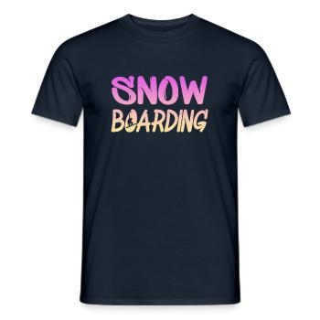 snowboarding - Männer T-Shirt - Navy - Vorne - AI Model Male 178 light (178cm)
