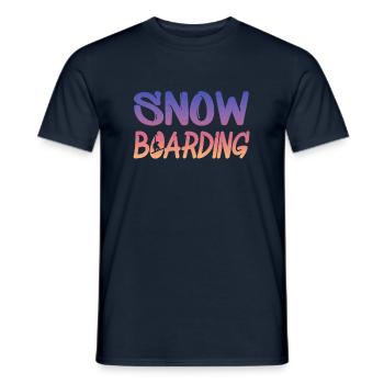 snowboarding - Männer T-Shirt - Navy - Vorne - AI Model Male 178 light (178cm)