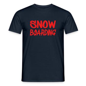 snowboarding - Männer T-Shirt - Navy - Vorne - AI Model Male 178 light (178cm)