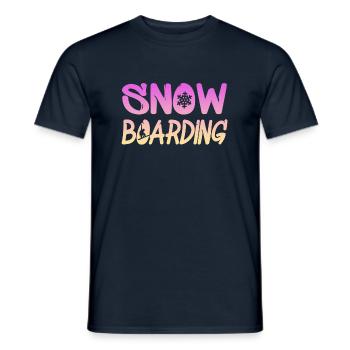 snowboarding - Männer T-Shirt - Navy - Vorne - AI Model Male 178 light (178cm)