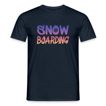 snowboarding - Männer T-Shirt - Navy - Vorne - AI Model Male 178 light (178cm)