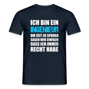 Ingenieur Spruch - Männer T-Shirt - Navy - Vorne - AI Model Male 178 light (178cm)