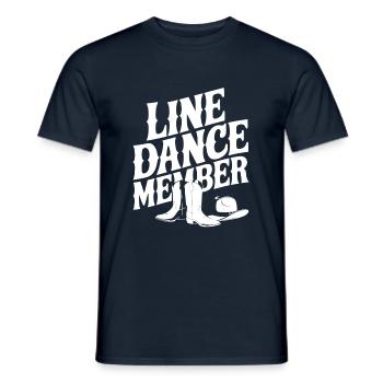 Line Dance Line Dance my hobby member - Men's T-Shirt - navy - Front - AI Model Male 178 light (178cm)