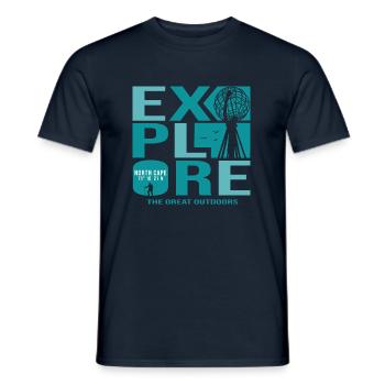 North cape cap nord nordkap Norway - T-shirt homme - marine - Devant - AI Model Male 178 light (178cm)