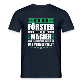 Ich bin Förster und kein Magier - Männer T-Shirt - Navy - Vorne - AI Model Male 178 light (178cm)