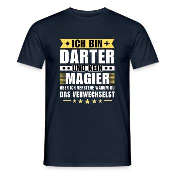 Ich bin Darter und kein Magier - Männer T-Shirt - Navy - Vorne - AI Model Male 178 light (178cm)