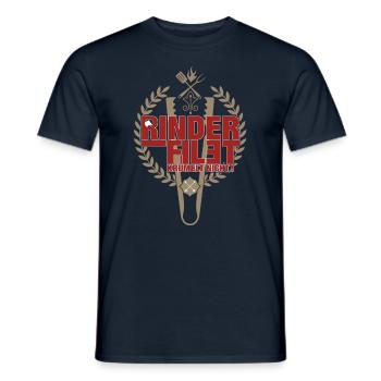 RINDERFILET KRÜMELT NICHT - Männer T-Shirt - Navy - Vorne - AI Model Male 178 light (178cm)