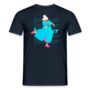 boomer femme hip-hop - T-shirt homme - marine - Devant - AI Model Male 178 light (178cm)