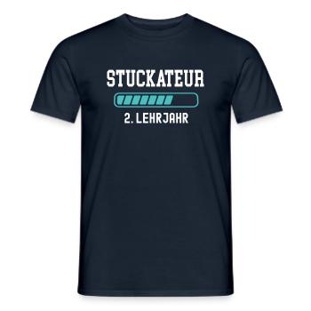 Stuckateur Ausbildung 2 Lehrjahr 2. Lehre Jahr - Männer T-Shirt - Navy - Vorne - AI Model Male 178 light (178cm)