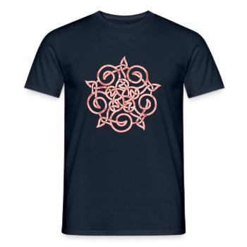 Noeud celtique 20 E 225 - T-shirt homme - marine - Devant - AI Model Male 178 light (178cm)