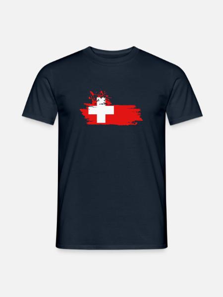 Schweiz - Männer T-Shirt - Navy