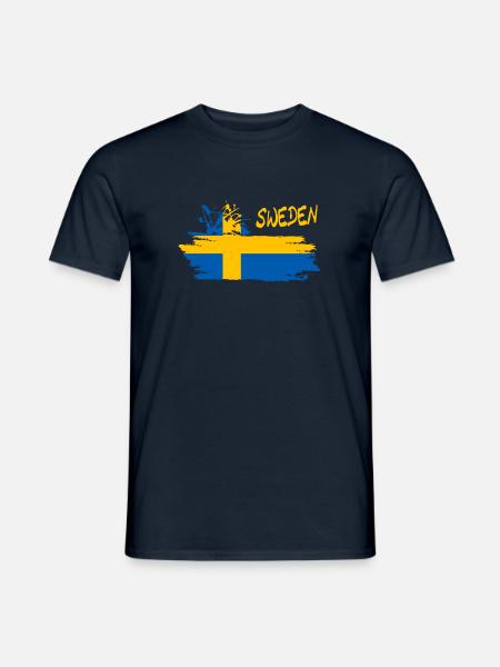 Sweden Schweden - Männer T-Shirt - Navy