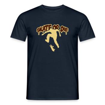 Skate Or Die - Men's T-Shirt - navy - Front - AI Model Male 178 light (178cm)