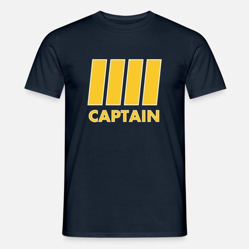 Captain - Männer T-Shirt - Navy