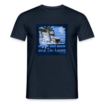 winter 7 - Männer T-Shirt - Navy - Vorne - AI Model Male 178 light (178cm)