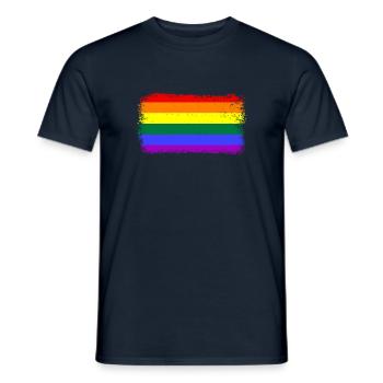Lgbtq - Männer T-Shirt - Navy - Vorne - AI Model Male 178 light (178cm)