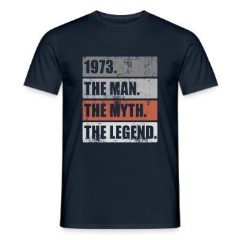 Né en 1973 Homme Mythe Légende Anniversaire - T-shirt homme - marine - Devant - AI Model Male 178 light (178cm)