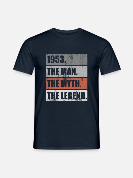 Jahrgang 1953 Mann Mythos Legende Geburtstag - Männer T-Shirt - Navy