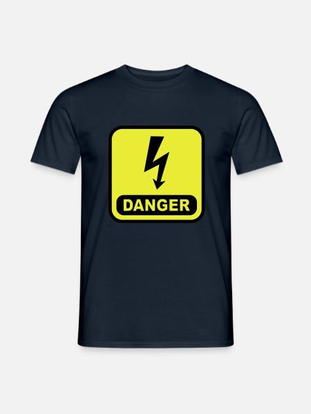 Danger Lightning - Men's T-Shirt - navy