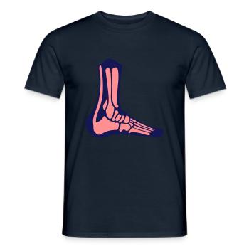 bone foot skeleton heel achilles - Men's T-Shirt - navy - Front - AI Model Male 178 light (178cm)