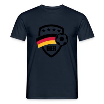 German Football Crest 01 - Men's T-Shirt - navy - Front - AI Model Male 178 light (178cm)