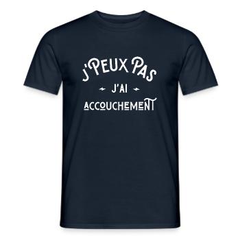 je peux pas j' ai accouchement humour naissance - T-shirt homme - marine - Devant - AI Model Male 178 light (178cm)