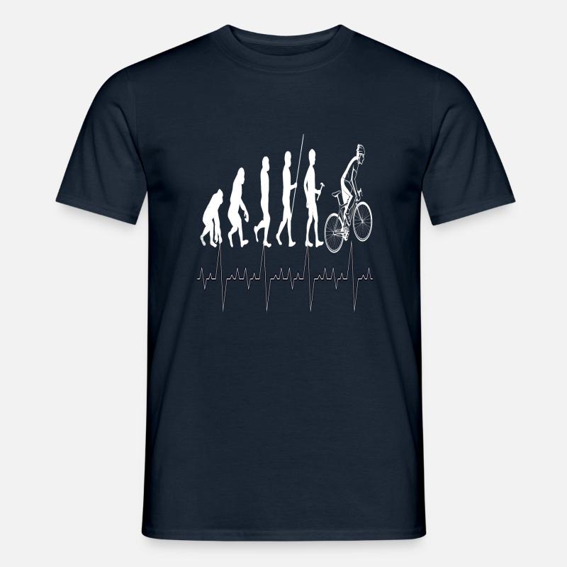 Evolution Radfahrer , cooles Fahrrad Design - Männer T-Shirt - Navy