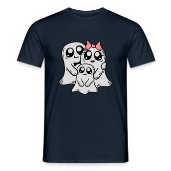 Enfant Parents Fantômes Couple - T-shirt homme - marine - Devant - AI Model Male 178 light (178cm)