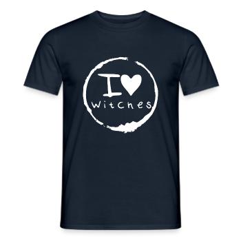 i love witches Hexen - Männer T-Shirt - Navy - Vorne - AI Model Male 178 light (178cm)