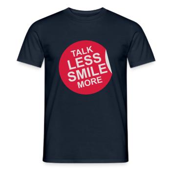 talk less smile more - Men's T-Shirt - navy - Front - AI Model Male 178 light (178cm)