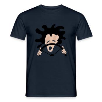 driver - Men's T-Shirt - navy - Front - AI Model Male 178 light (178cm)