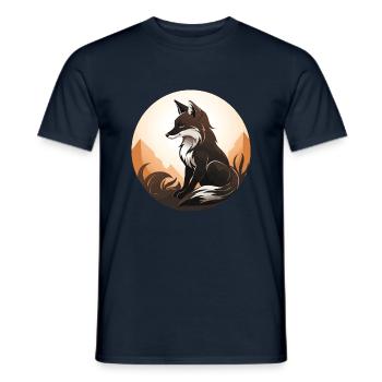 Fuchs, Reineke, Rotnase, Füchsin, Rotrock - Männer T-Shirt - Navy - Vorne - AI Model Male 178 light (178cm)
