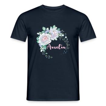For Aurelia - Men's T-Shirt - navy - Front - AI Model Male 178 light (178cm)