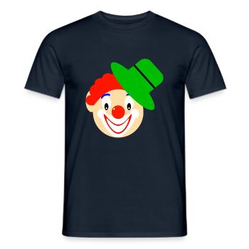Clown, Clown Face - Men's T-Shirt - navy - Front - AI Model Male 178 light (178cm)