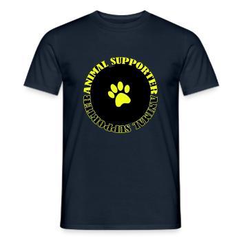 Défenseur des animaux - T-shirt homme - marine - Devant - AI Model Male 178 light (178cm)