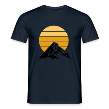 Berge Mountains - Men's T-Shirt - navy - Front - AI Model Male 178 light (178cm)