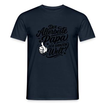 Der Allerbeste Papa - Männer T-Shirt - Navy - Vorne - AI Model Male 178 light (178cm)