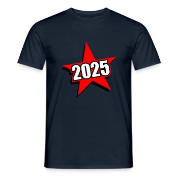 2025 Stern - Männer T-Shirt - Navy - Vorne - AI Model Male 178 light (178cm)