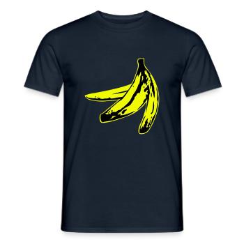 warholish banana peel - T-shirt homme - marine - Devant - AI Model Male 178 light (178cm)