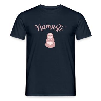 Namaste sloth - Men's T-Shirt - navy - Front - AI Model Male 178 light (178cm)